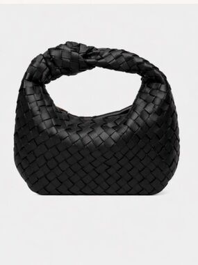 Urban Expressions Black Woven Tracy Knot-Handle Hobo NWT